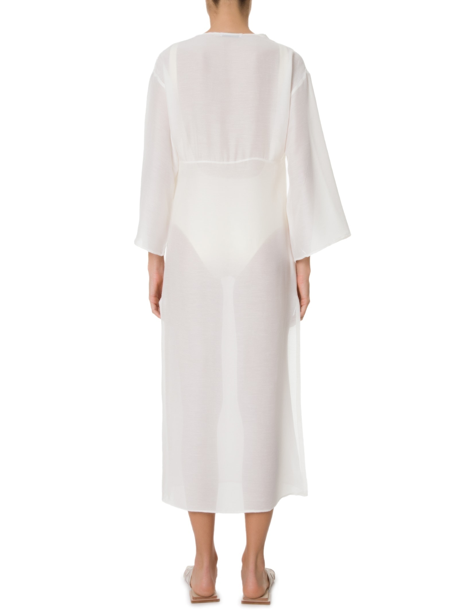 Saída De Praia Com Amarração Off White '2Essential