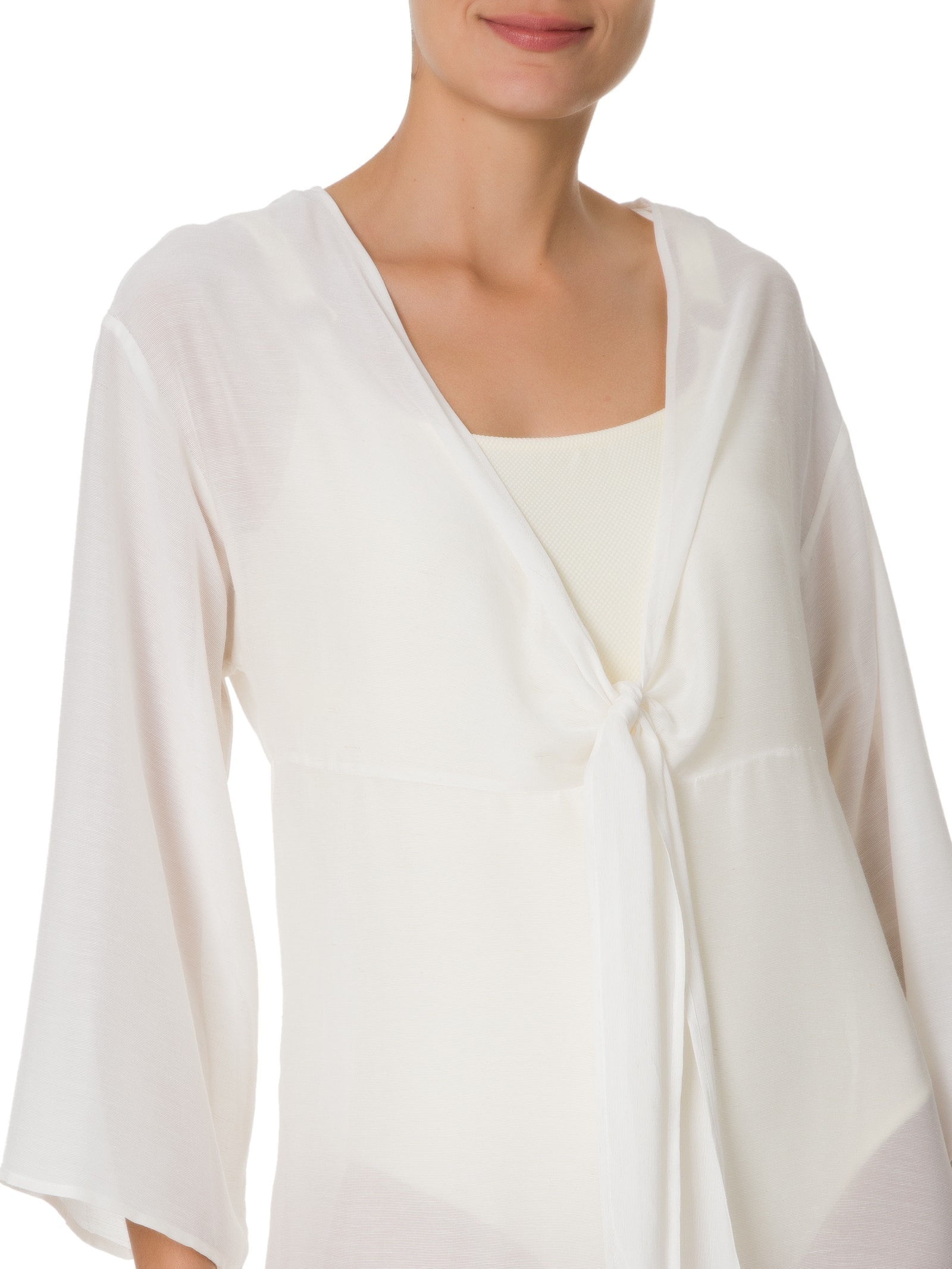 Saída De Praia Com Amarração Off White '2Essential