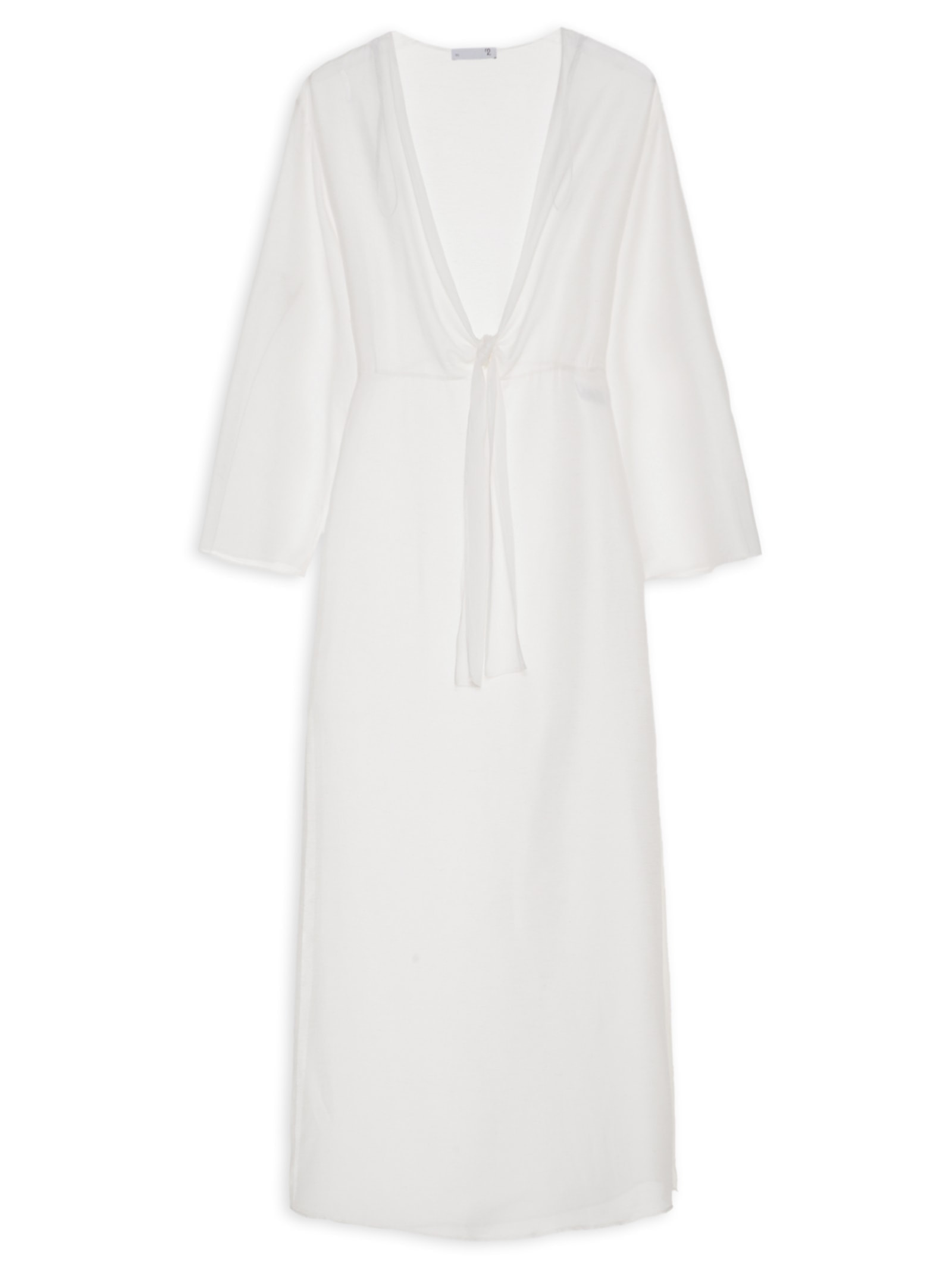 Saída De Praia Com Amarração Off White '2Essential