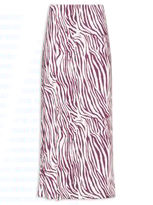 Saída De Praia Com Fenda Estampada – Animal Print