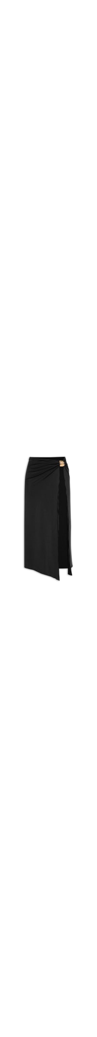Saída de Praia Feminina com Fenda Lateral - Preto