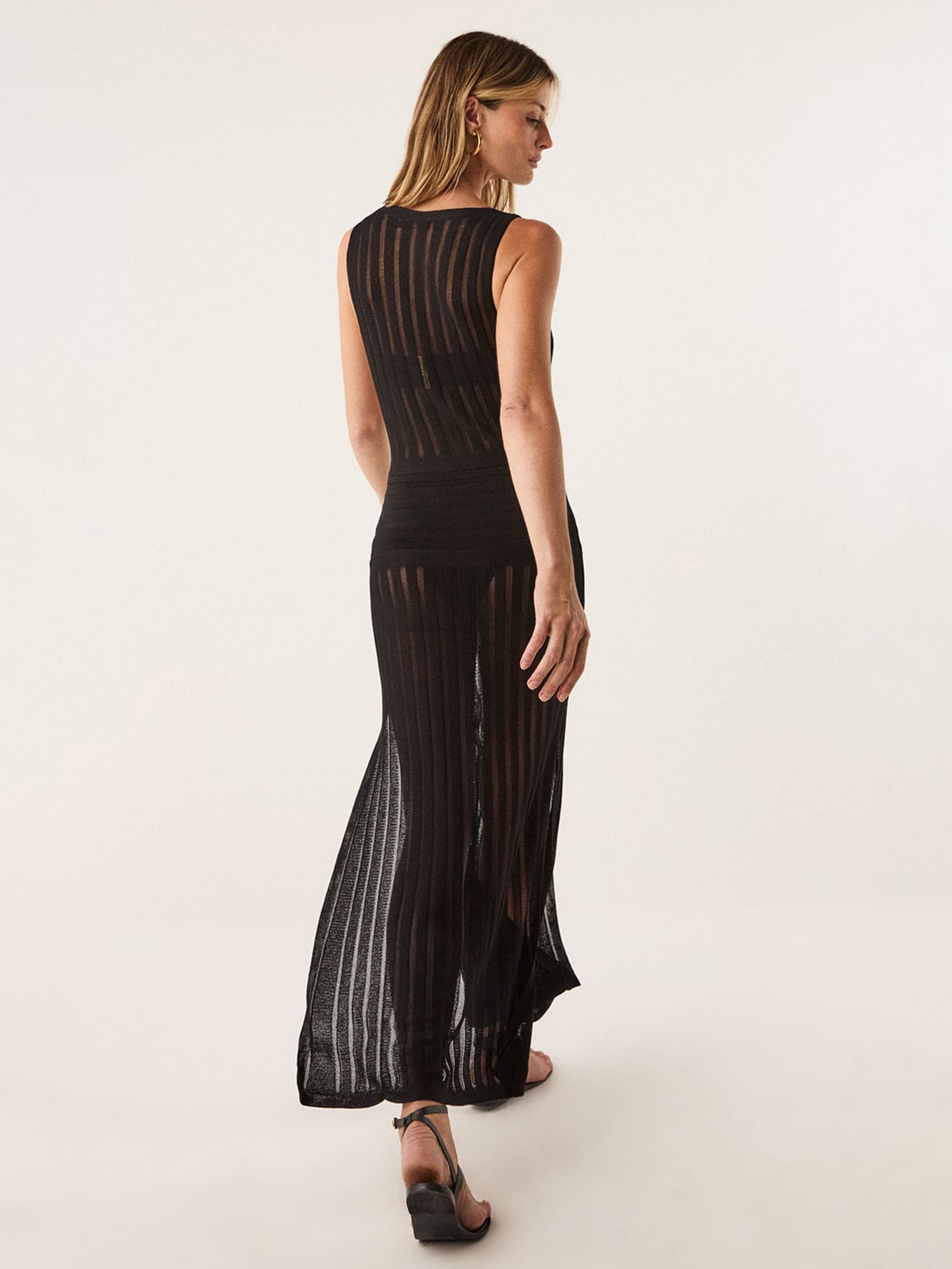 Saída Feminina Longa Estela Tricot – Preto Vix