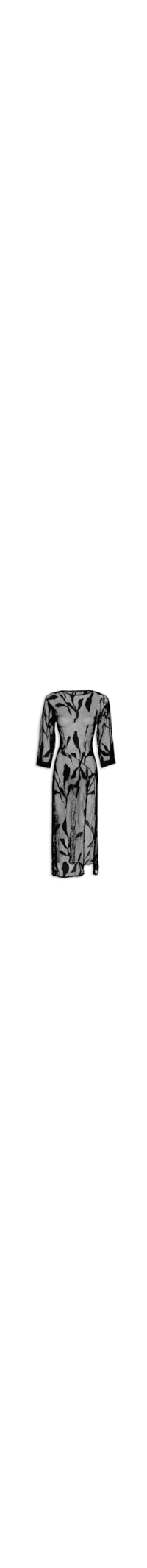 Saída Longa Adara Tricot – Preto
