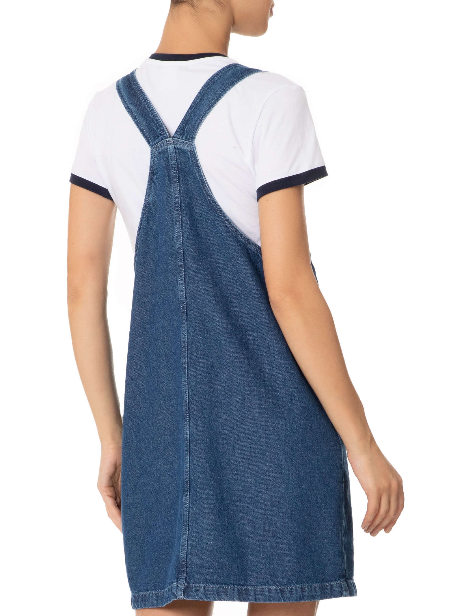 Tommy Jeans - Salopete Feminino AB Pinafore Dress - Azul