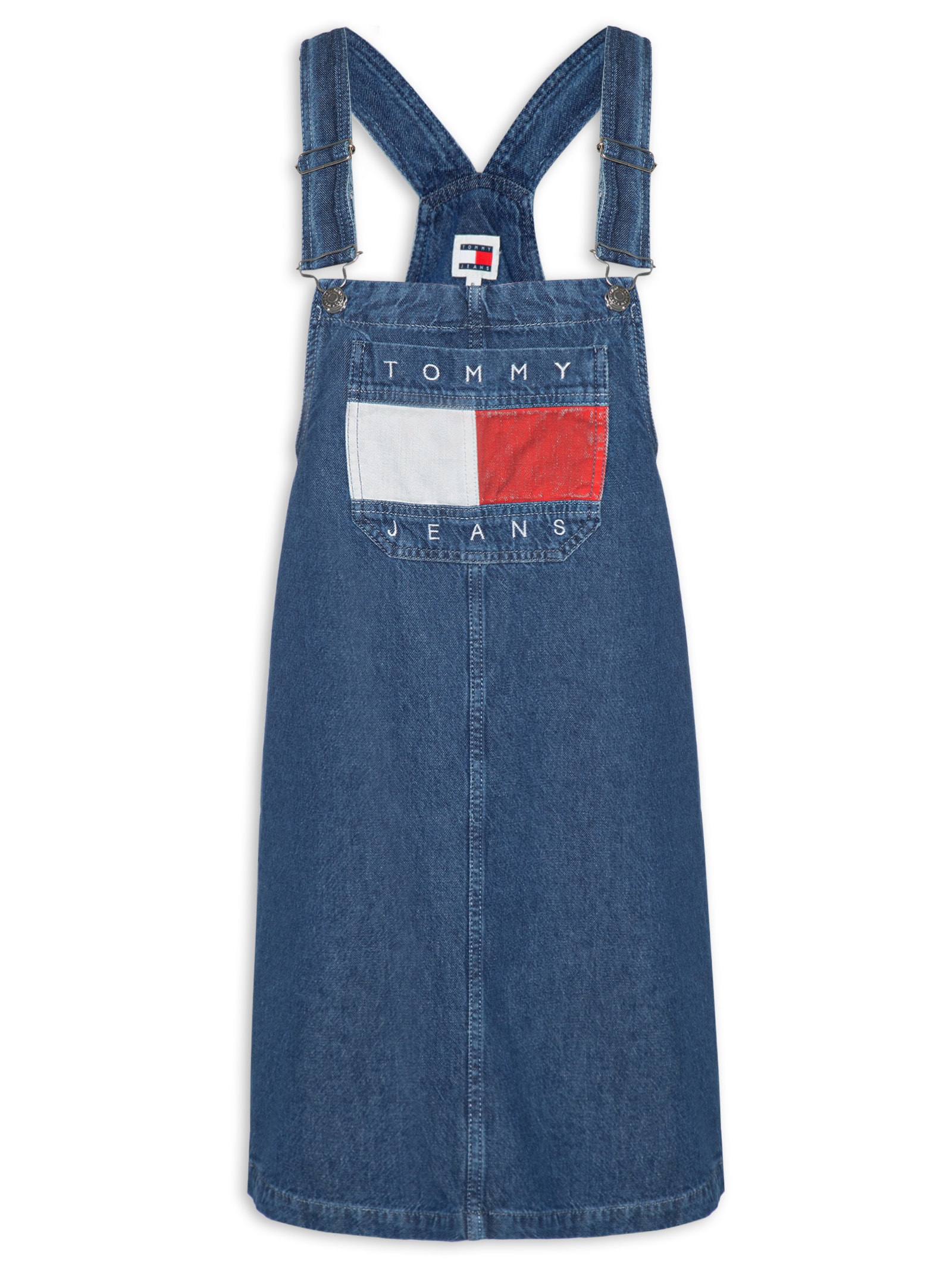 Tommy Jeans - Salopete Feminino AB Pinafore Dress - Azul