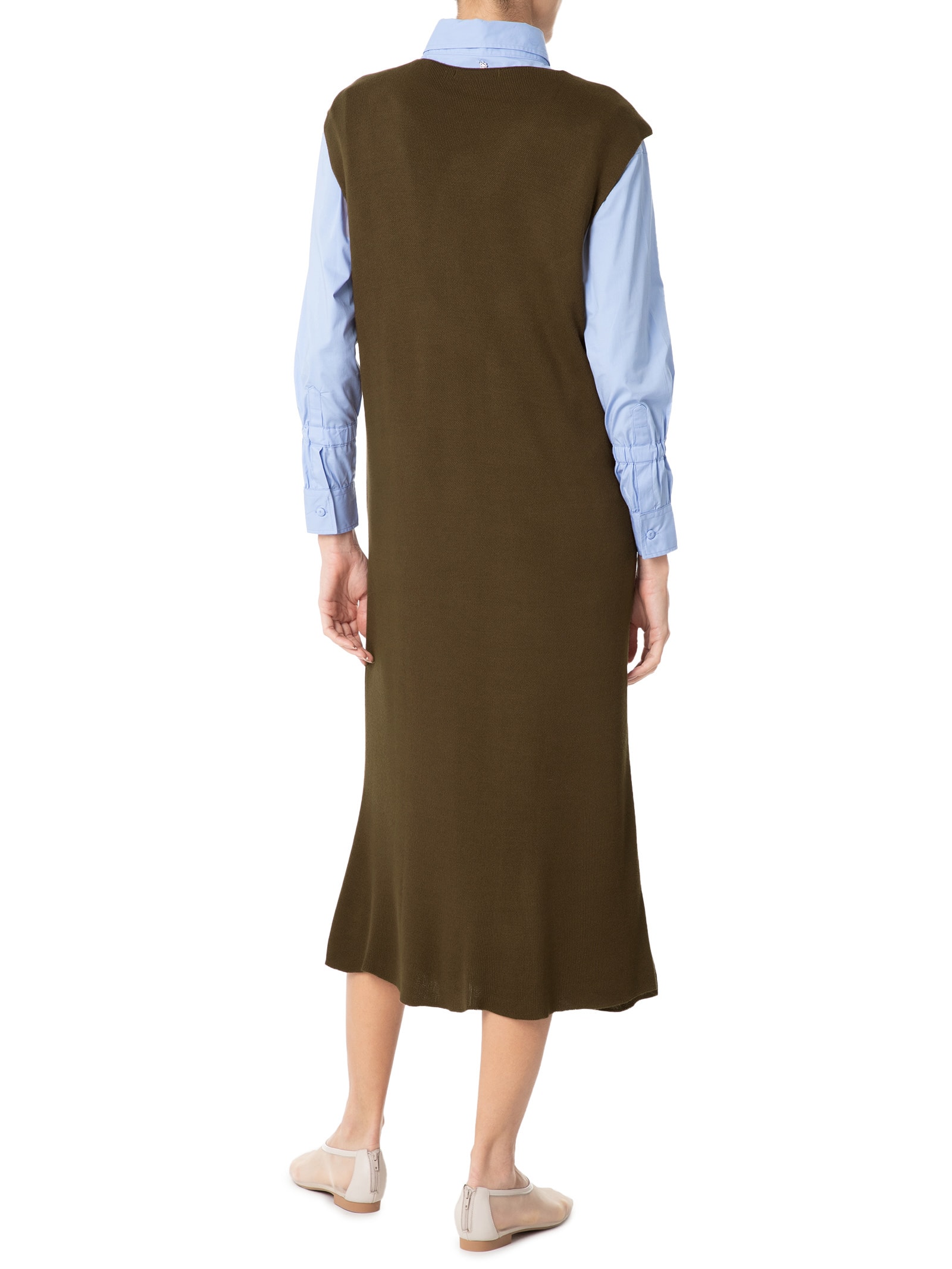 Salopete Midi Em Tricot Marrom '2Essential