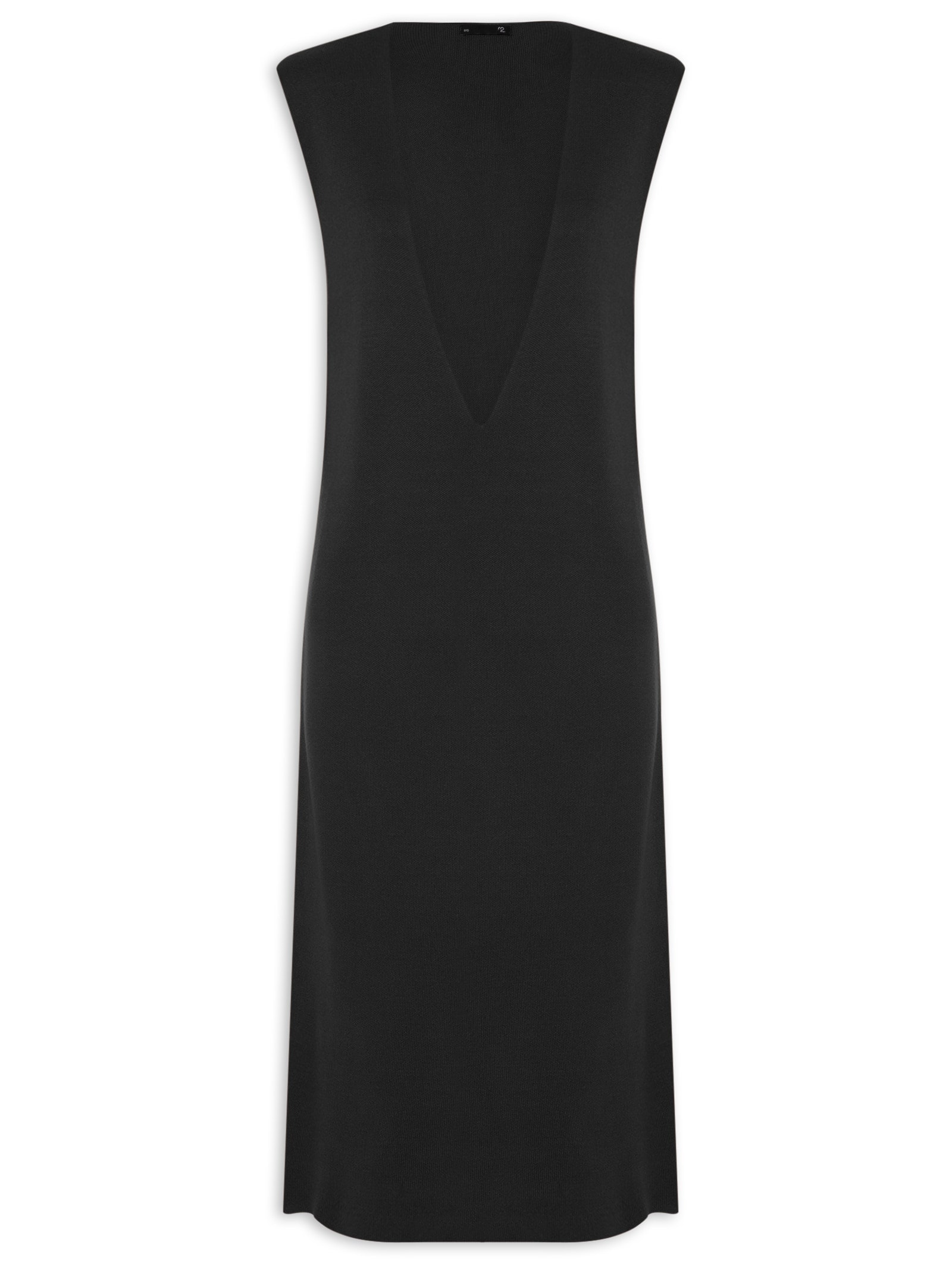 Salopete Midi Em Tricot Preto '2Essential