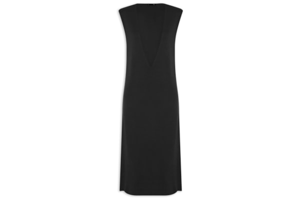 Salopete Midi Em Tricot - Preto