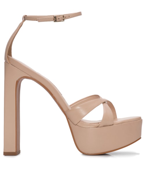 Sandália Couro Pelica Soft Areia - Bege