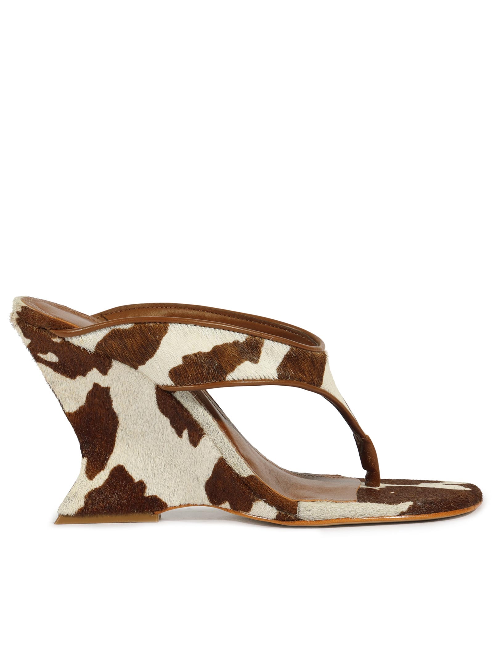 Sandália Feminina Anabela Maya Textura Animal Print Schutz