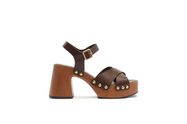 Sandália Feminina Atan Thick Rust - Marrom