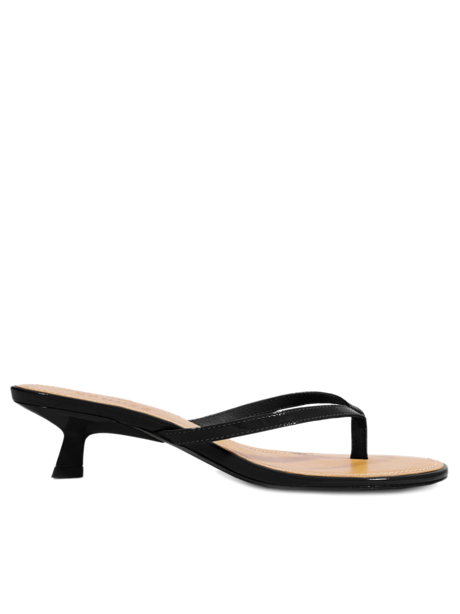 Sandália Feminina Bico Redondo Couro Preto Schutz