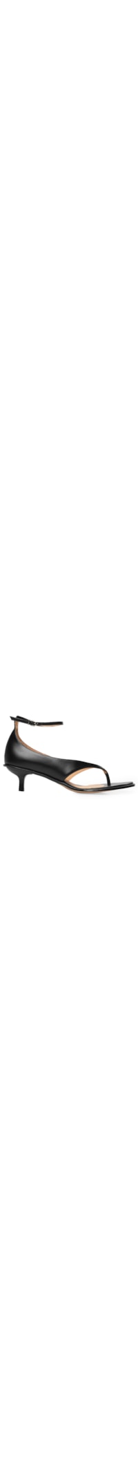 Sandália Feminina Box Leather - Preto