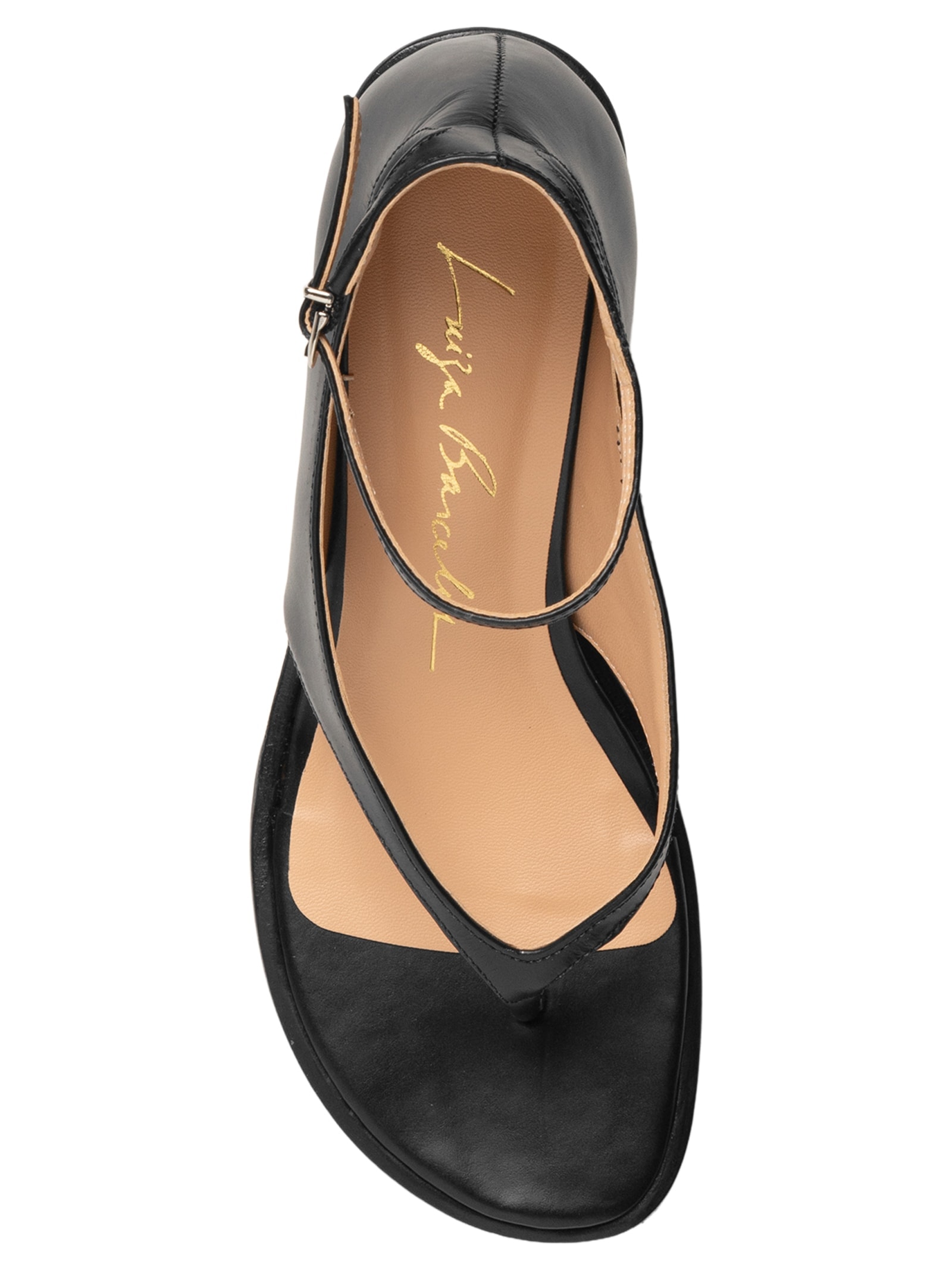 Luiza Barcelos - Sandália Feminina Box Leather - Preto