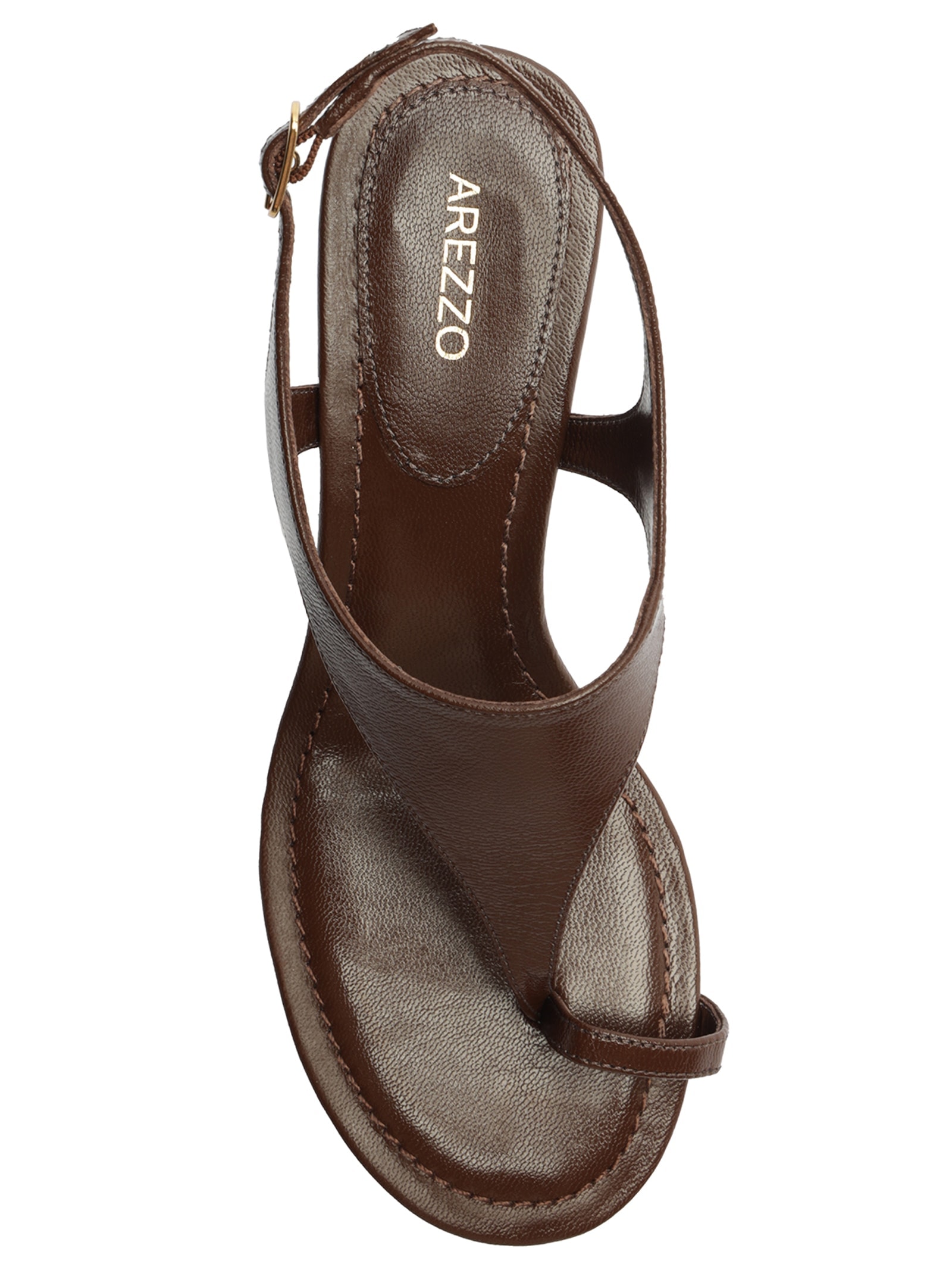 Sandália Feminina Calc-ssb Nappa Capra Marrom Arezzo