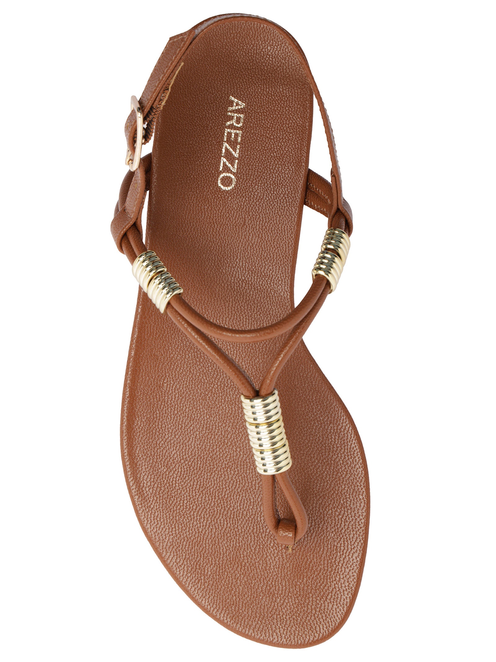 Sandália Feminina Calc-ssr Eco Fontana Marrom Arezzo