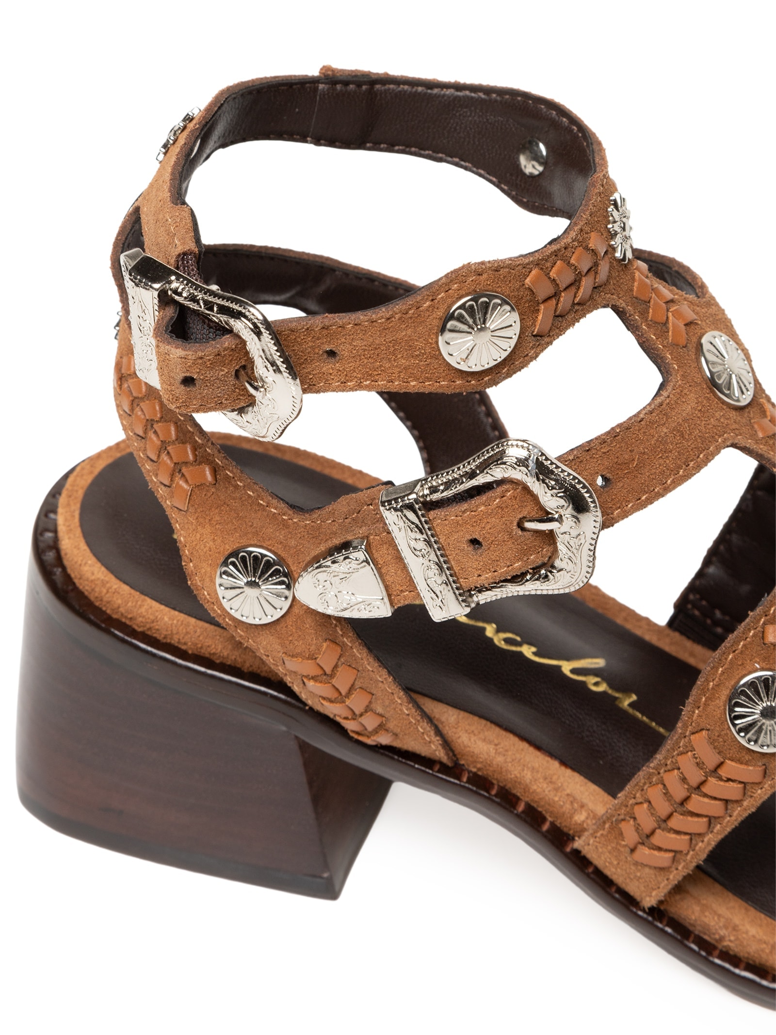 Sandália Feminina Camurça Grease Bege Luiza Barcelos