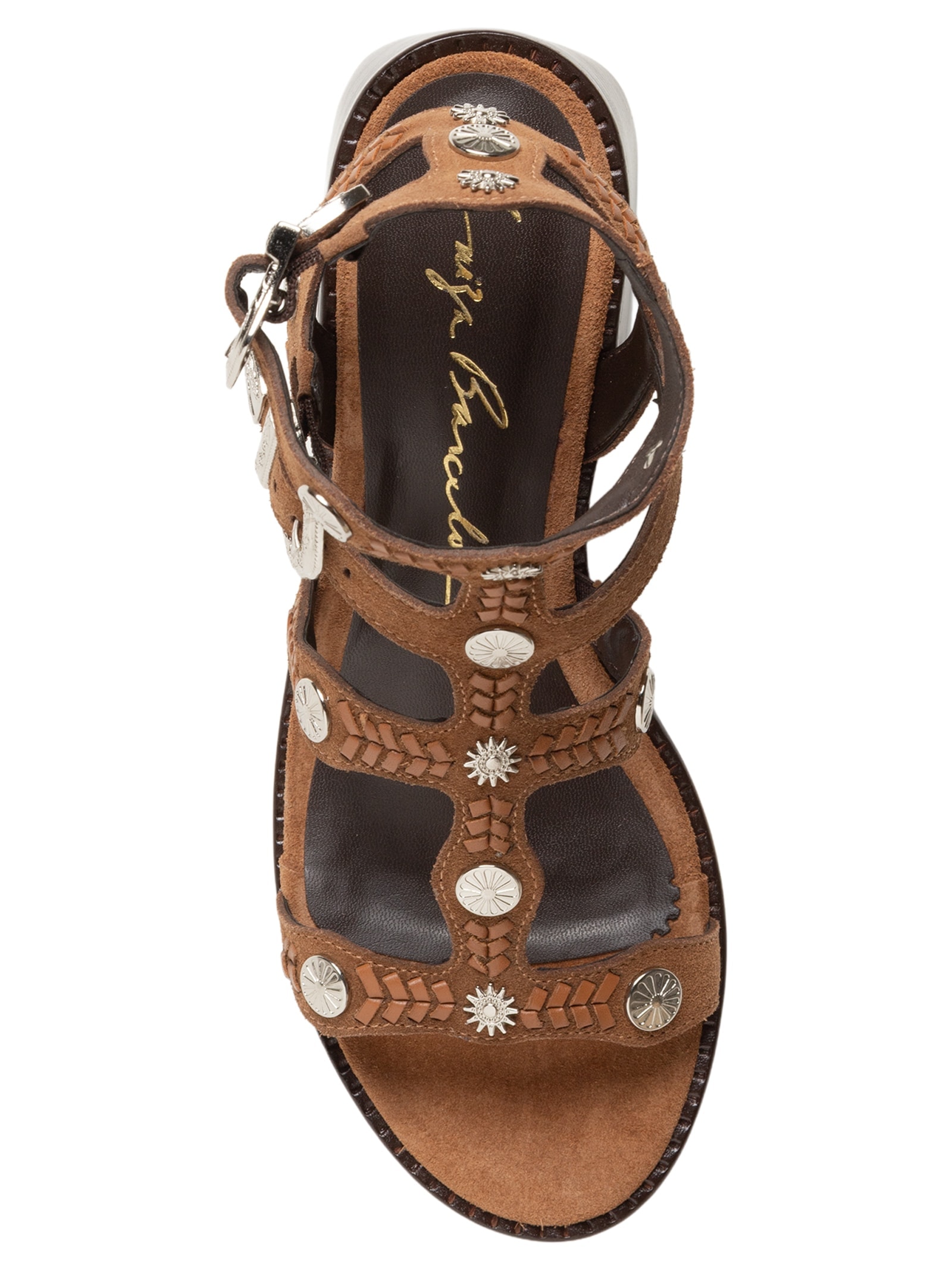 Sandália Feminina Camurça Grease Bege Luiza Barcelos