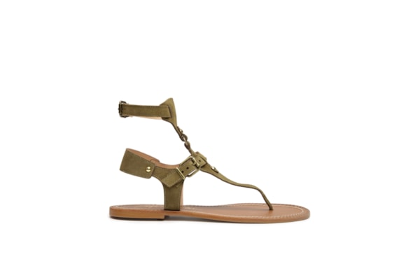 Sandália Feminina Camurção Aspargo - Verde