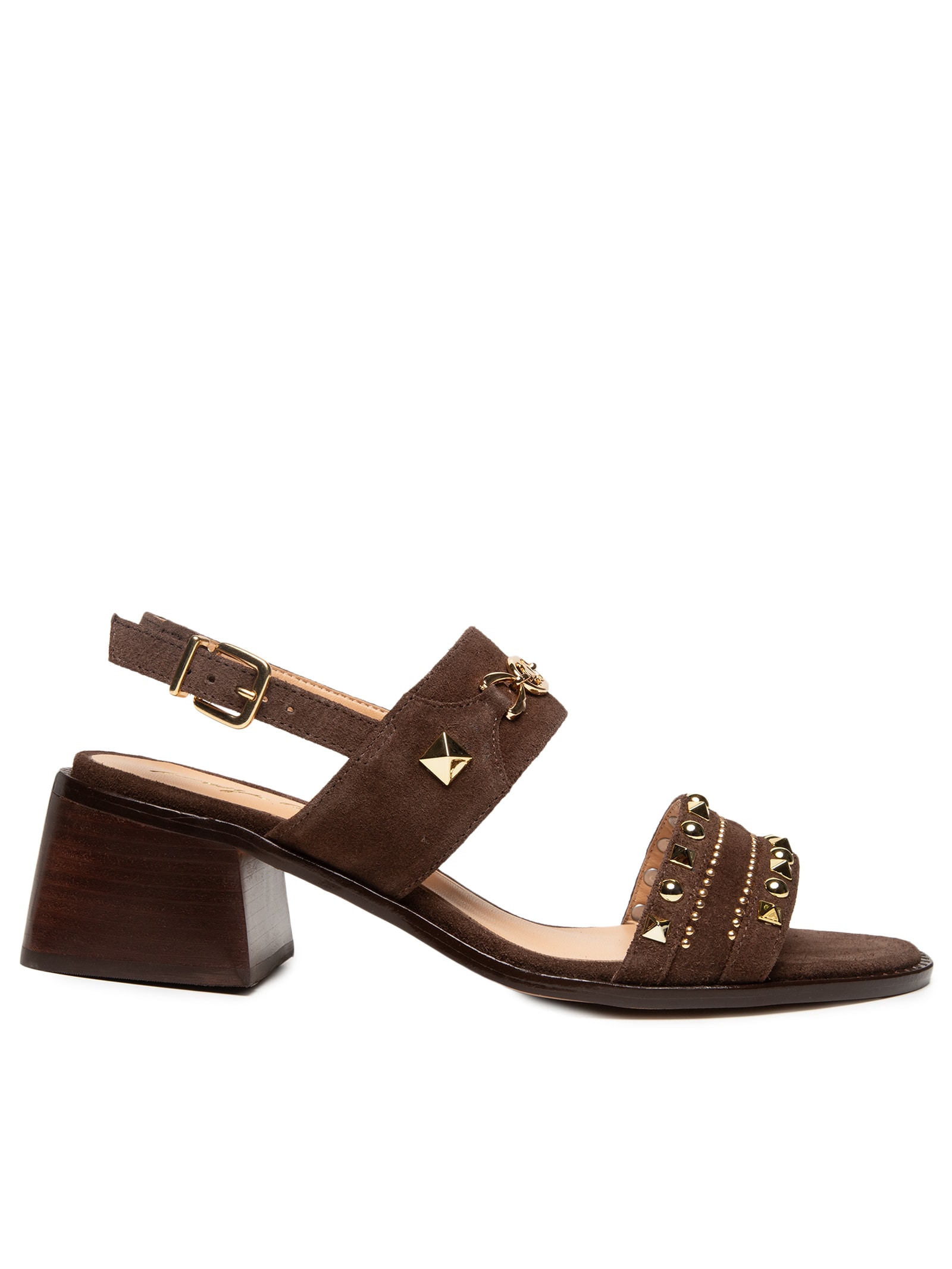 Sandália Feminina Camurção Marrom Luiza Barcelos