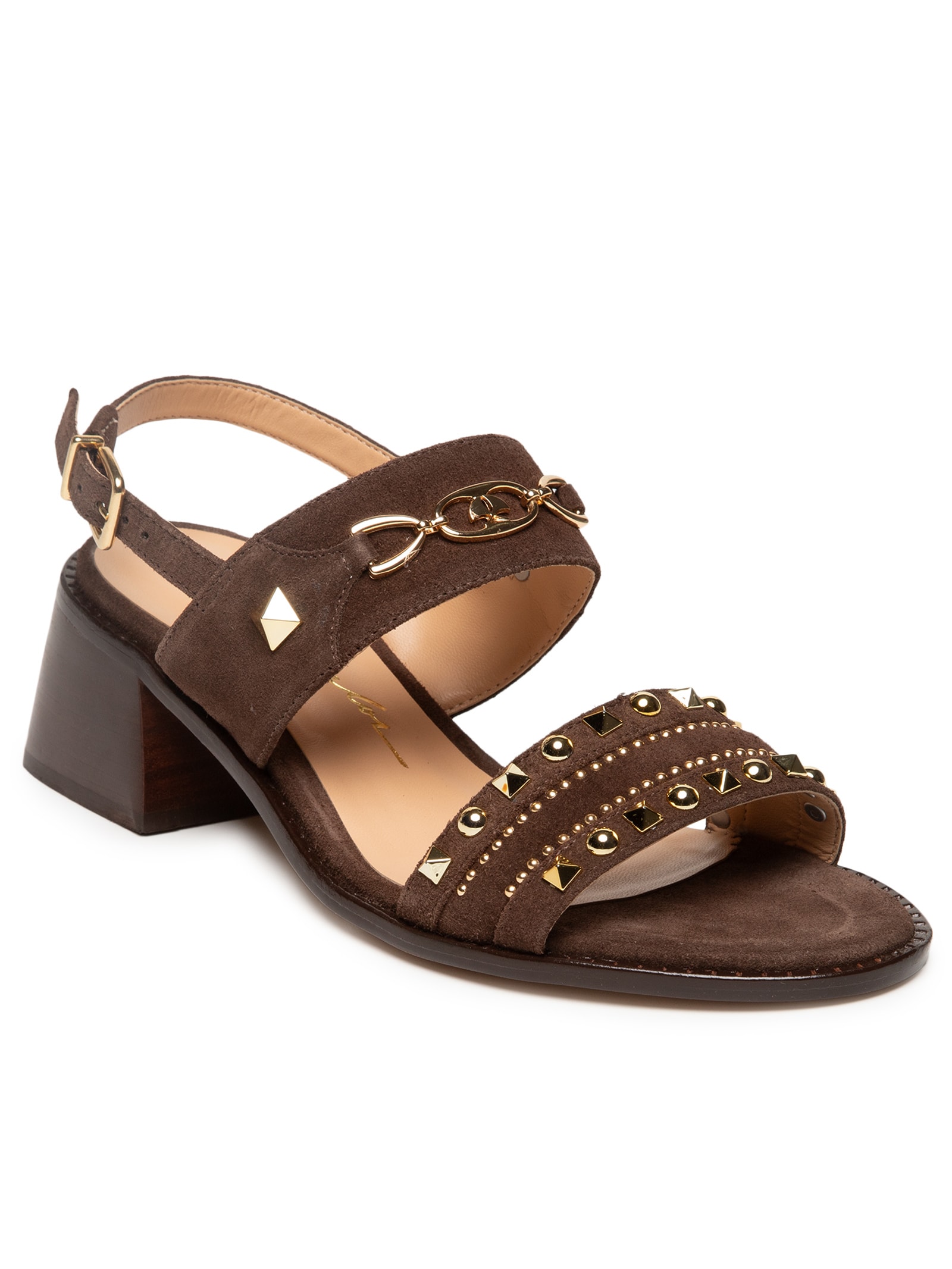 Sandália Feminina Camurção Marrom Luiza Barcelos