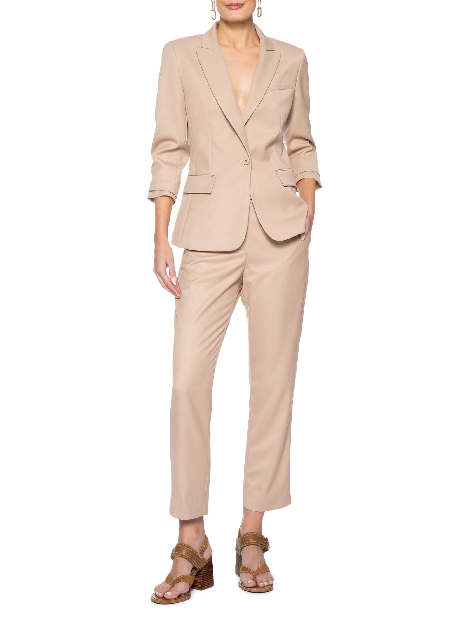 Sandália Feminina Cardigan Camurça Marrom Vicenza