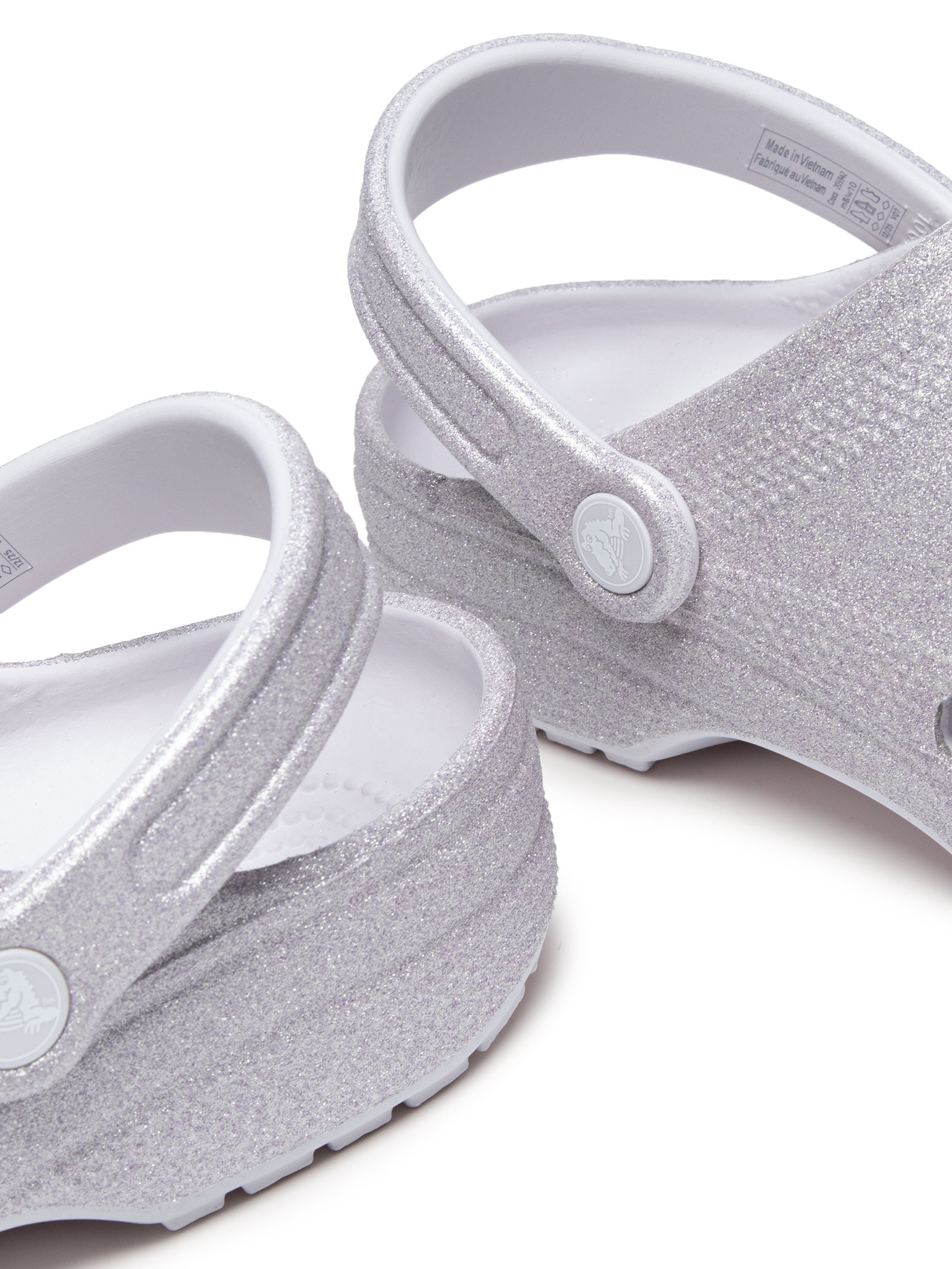 Sandália Feminina Classic Glitter Clog Branco Crocs