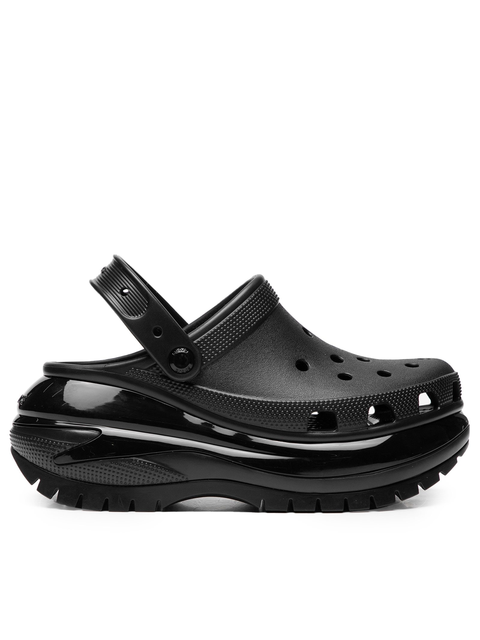 Crocs Sandália Feminina Classic Mega Crush Clog Preto
