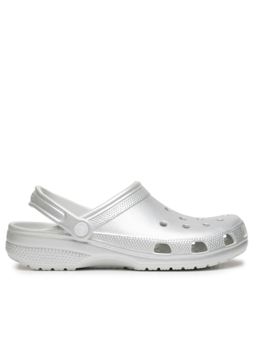Sandália Feminina Classic Tinted Metallic Clog - Prateado