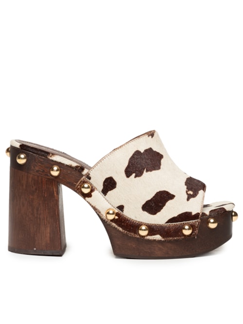 Sandália Feminina Clog Pelo Printed – Animal Print