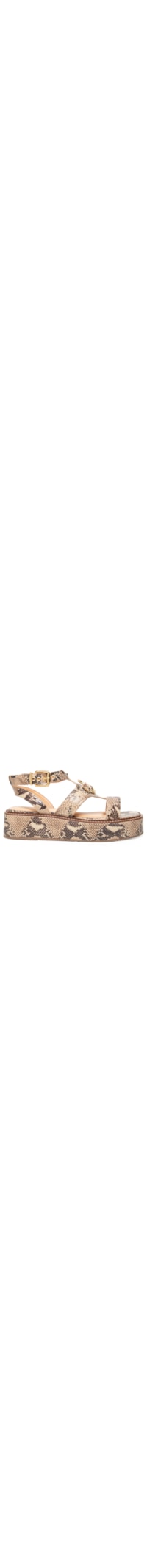 Sandália Feminina Cobra Pyton Natural - Animal Print