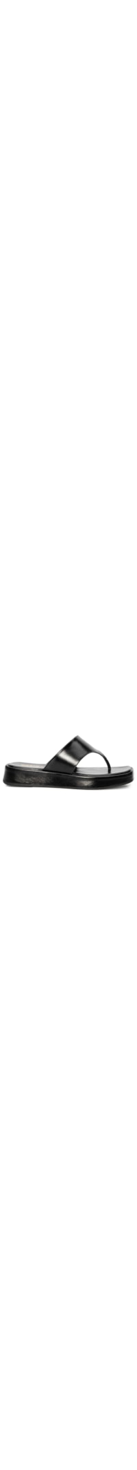 Sandália Feminina Couro Flatform Básica - Preto