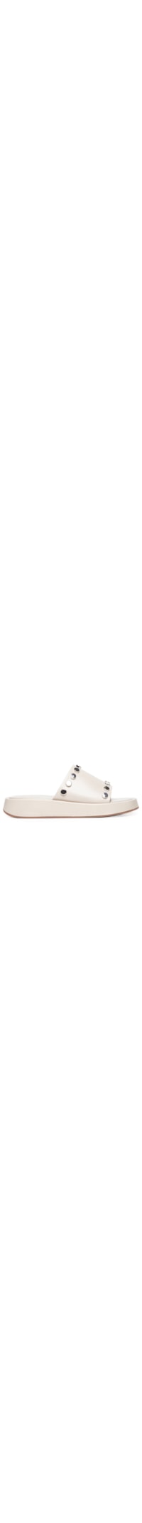 Sandália Feminina Couro Flatform - Off White