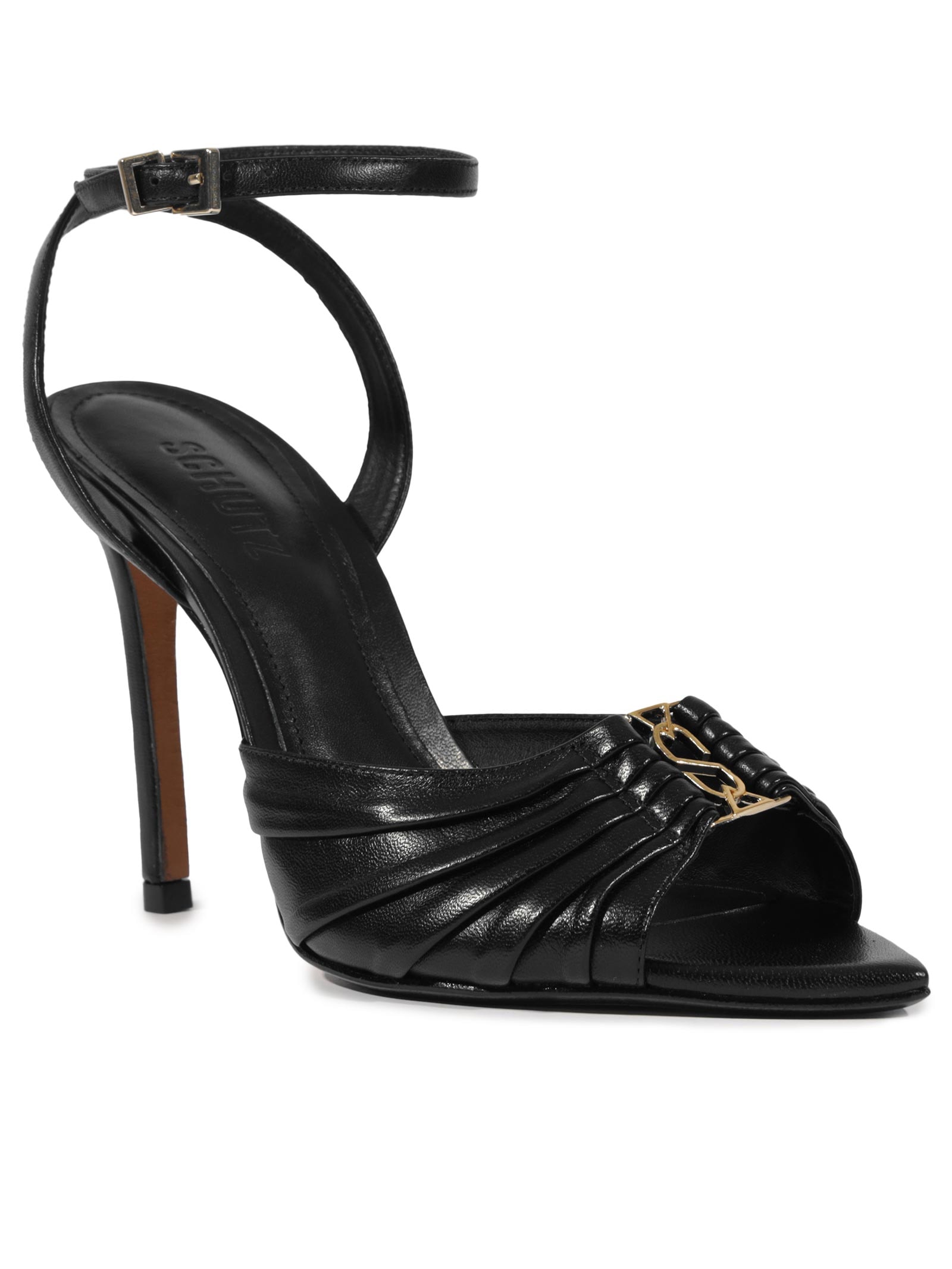 Sandália Feminina Couro Preto Schutz