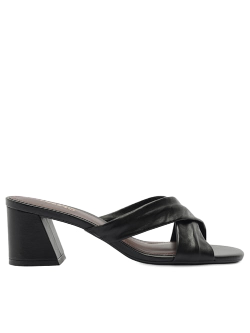 Sandália Feminina Couro - Preto