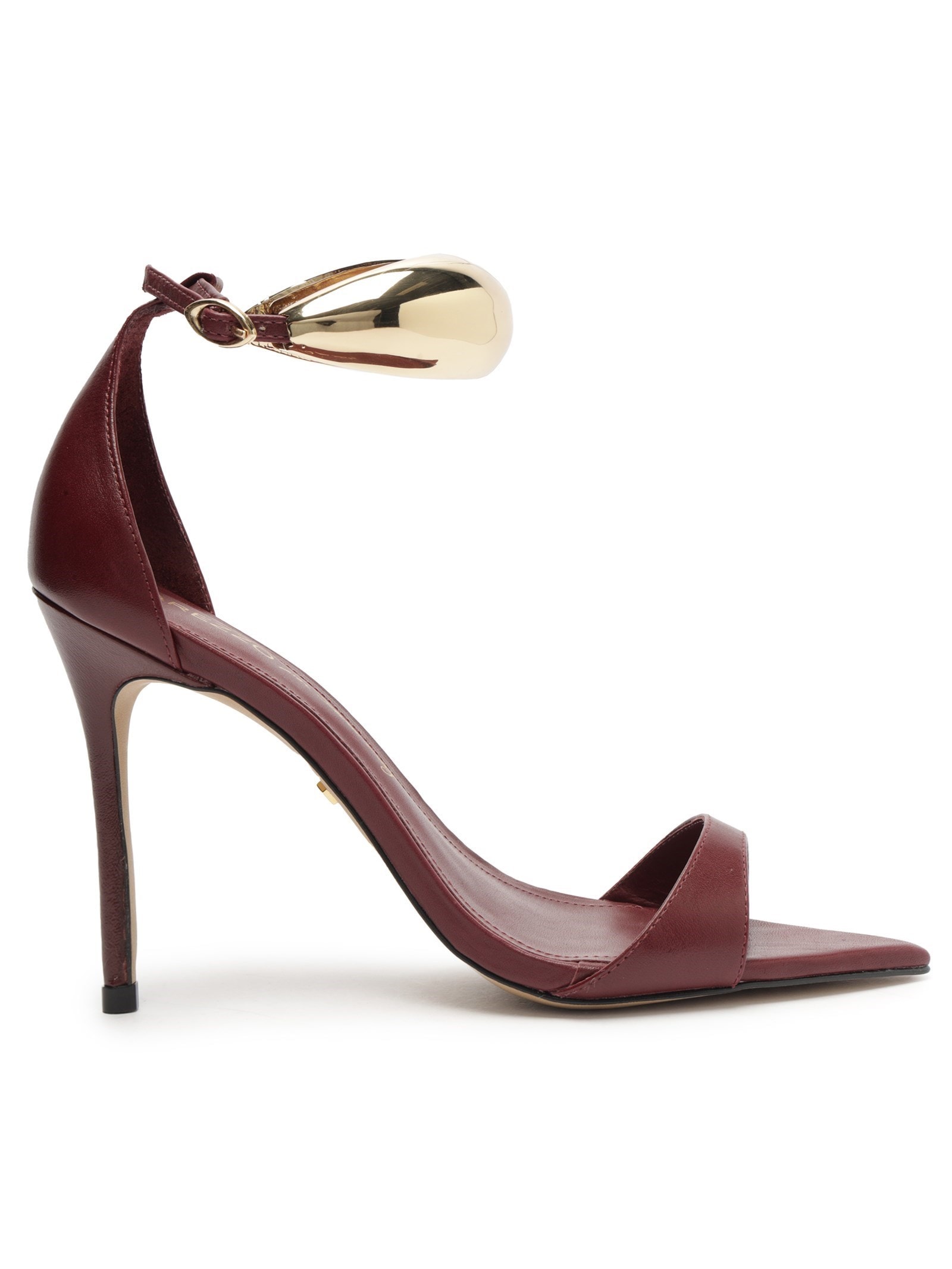 Sandália Salto Alto Sapato De Salto Vinho Sandalia Feminina