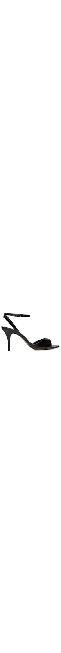 Sandália Feminina Couro Salto Fino - Preto