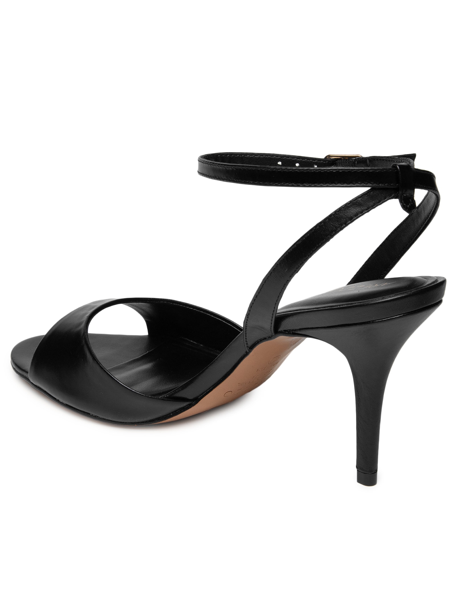 Sandália Feminina Couro Salto Fino Preto Arezzo