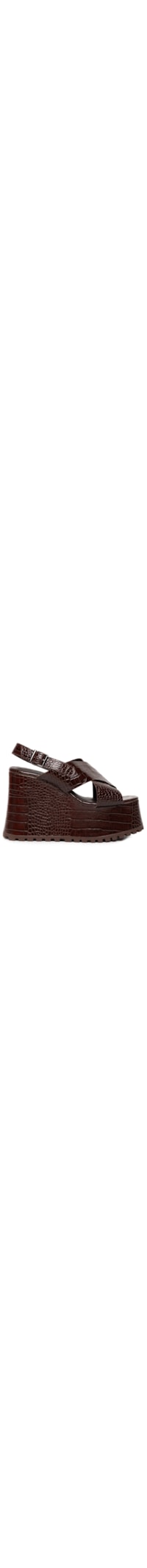 Sandália Feminina Croco Dacar - Marrom
