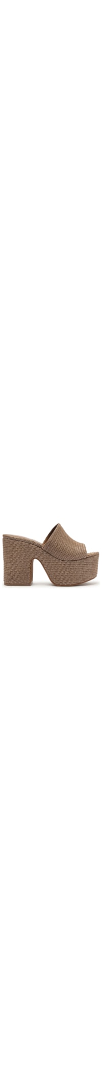 Sandália Feminina Dalle Cutout Casual Ráfia - Marrom