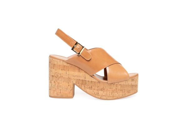 Sandália Feminina De Couro - Bege