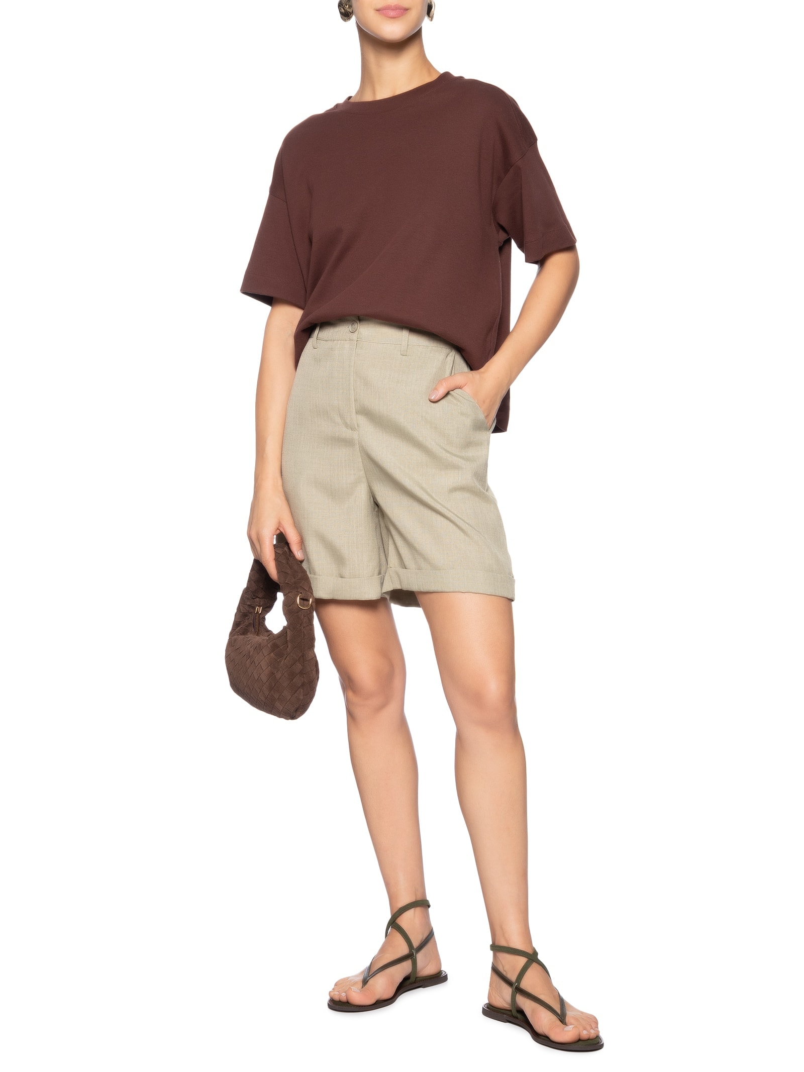 Sandália Feminina De Tiras Finas Em Couro Verde Basiq