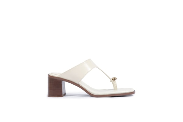Sandália Feminina Elysa Mule Couro - Branco 