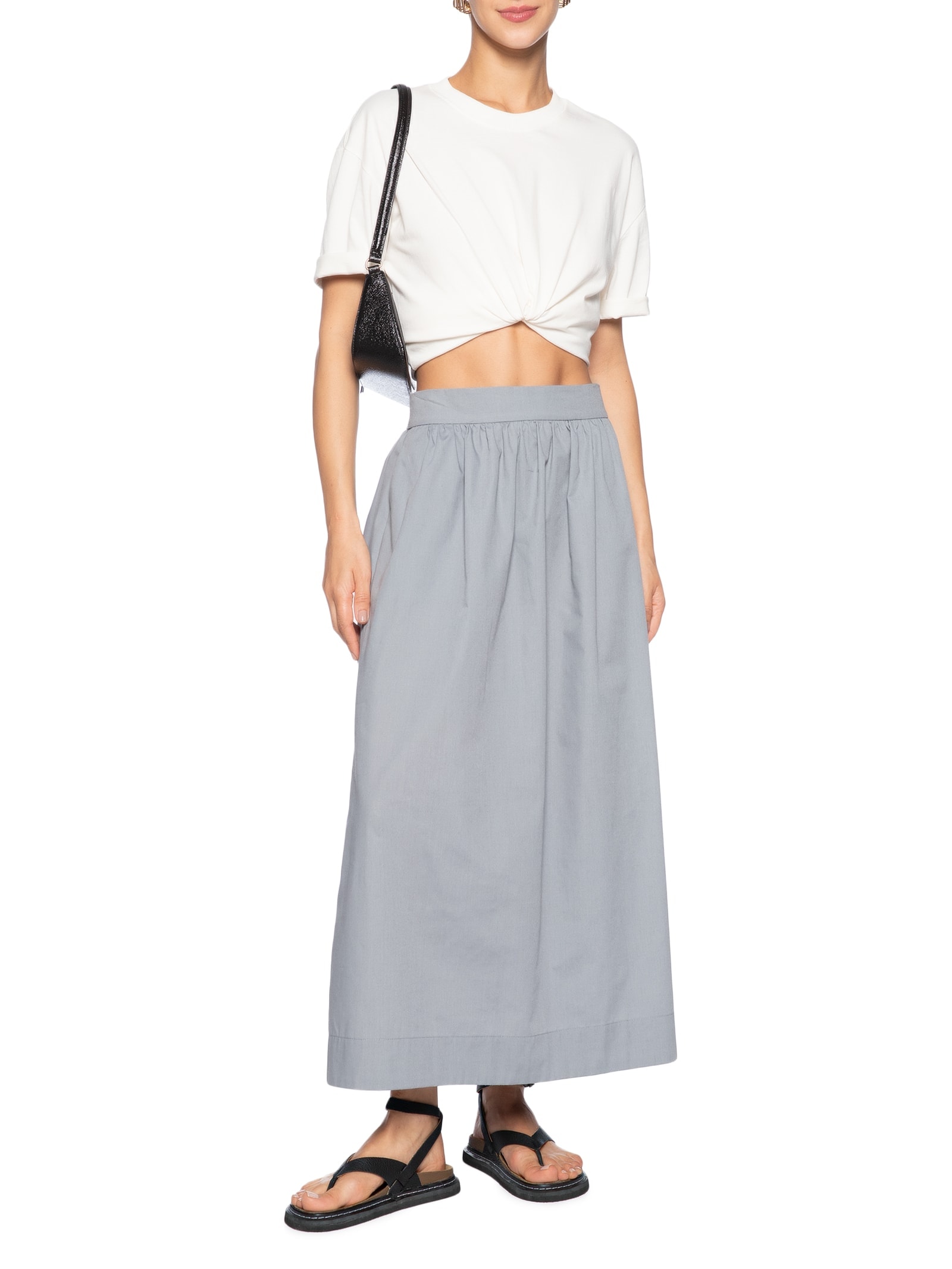 Sandália Feminina Em Couro Preto Basiq