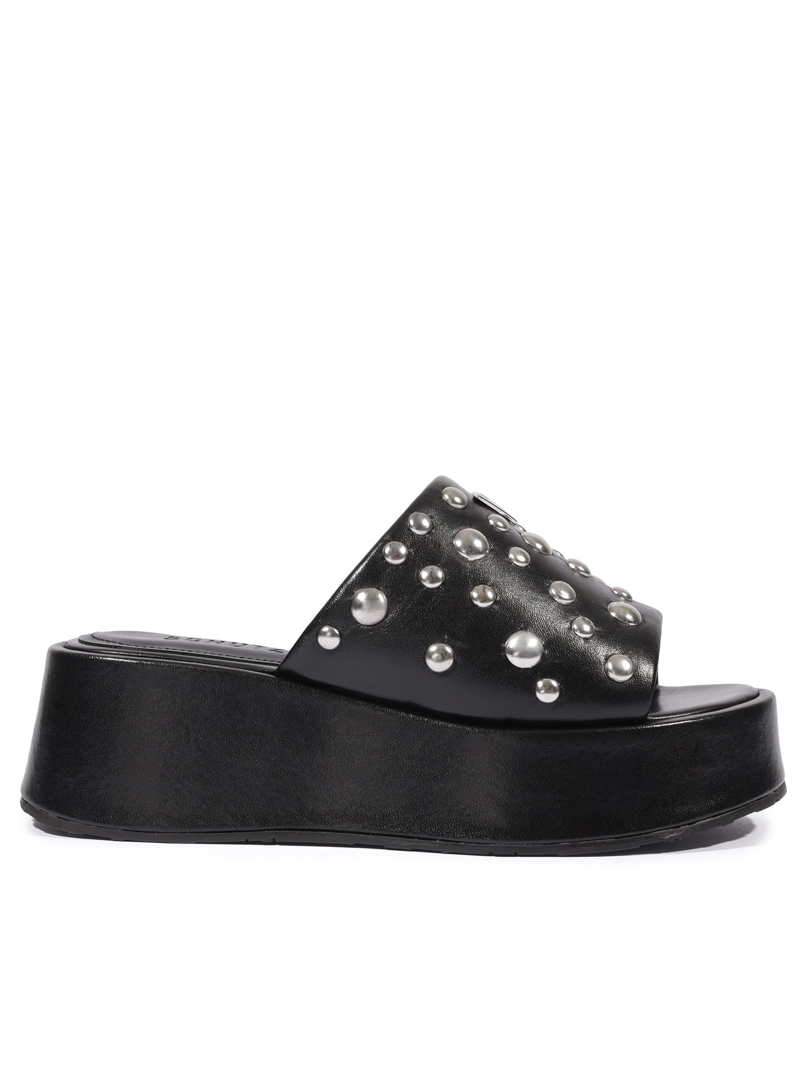 Sandália Feminina Flatform Couro Preto Schutz