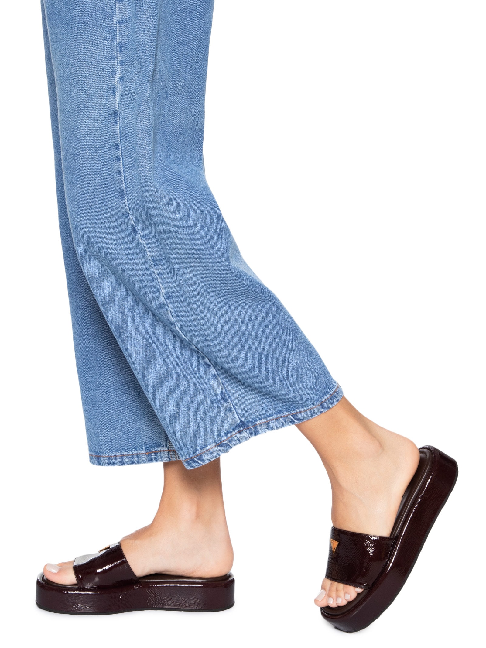 Sandália Feminina Flatform Marrom Schutz