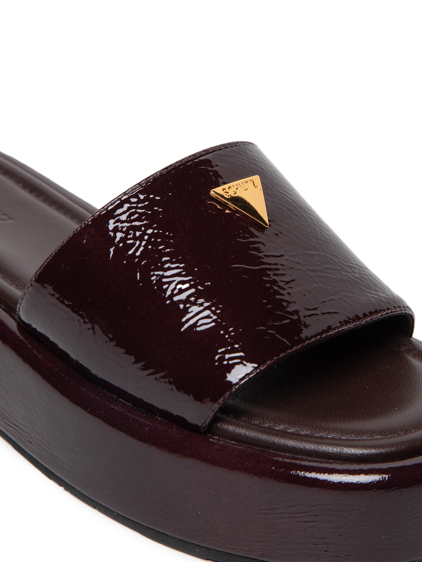 Sandália Feminina Flatform Marrom Schutz