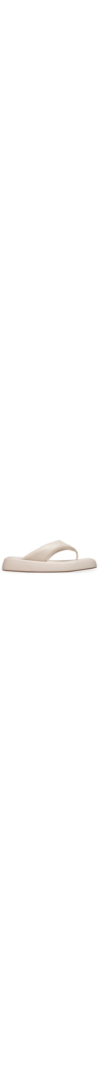 Sandália Feminina Flatform Thong Couro - Branco