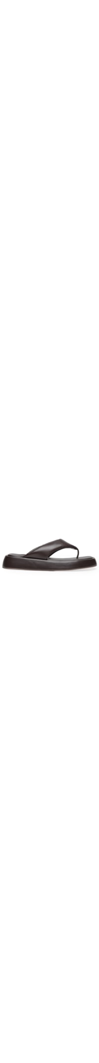 Sandália Feminina Flatform Thong Couro - Marrom