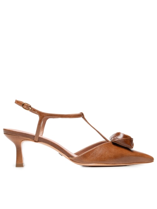 Sandália Feminina Flor – Marrom